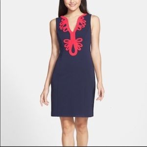 Navy blue and pink lily Pulitzer dress